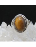 Anillo ojo de tigre y plata