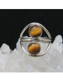 Anillo ojo de tigre y plata