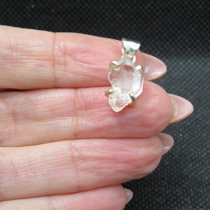 Colgante diamante Herkimer y plata