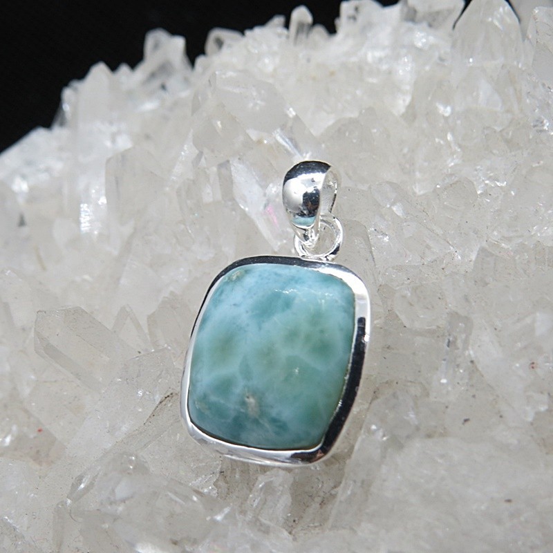 Colgante larimar y plata