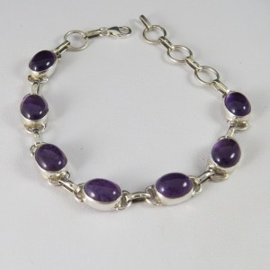 Pulsera joyería en plata amatista