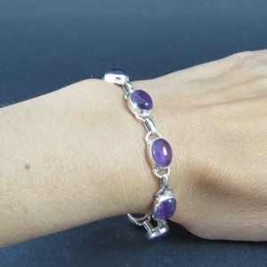 Pulsera joyería en plata amatista