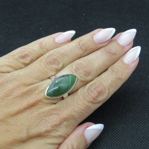 Anillo jade y plata