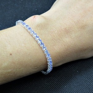 Pulsera joyería en plata de Tanzanita