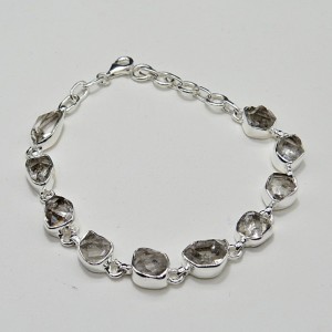 Pulsera joyería en plata diamante Herkimer