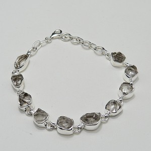 Pulsera joyería en plata diamante Herkimer