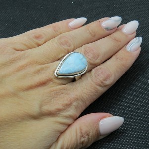 Anillo larimar y plata