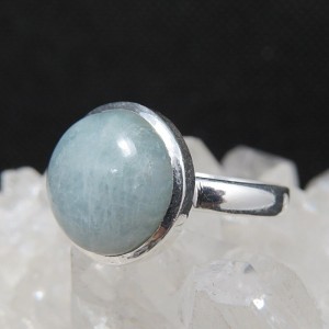 Anillo aguamarina y plata