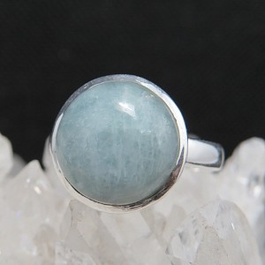 Anillo aguamarina y plata