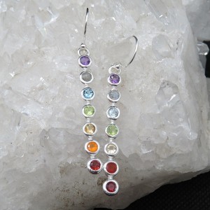 Conjunto Siete Chakras y plata