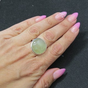 Anillo prehnita y plata