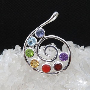 Conjunto Siete Chakras y plata