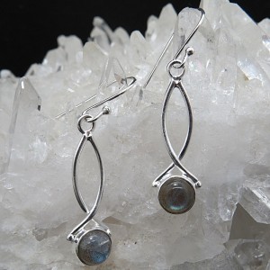 Pendientes labradorita y plata