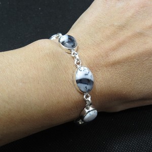 Pulsera joyería en plata merlinita