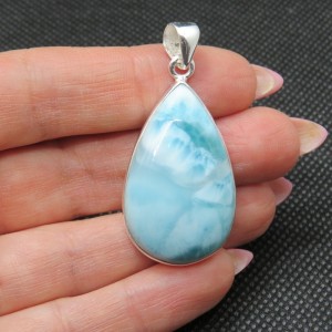 Colgante larimar y plata