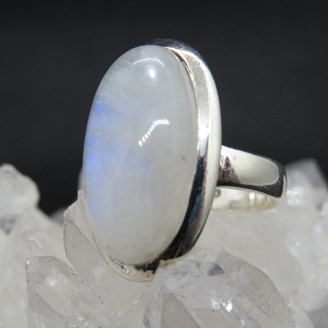 Anillo piedra luna y plata