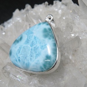 Colgante larimar y plata