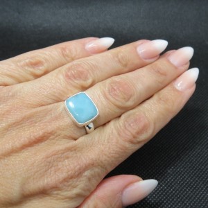 Anillo larimar y plata