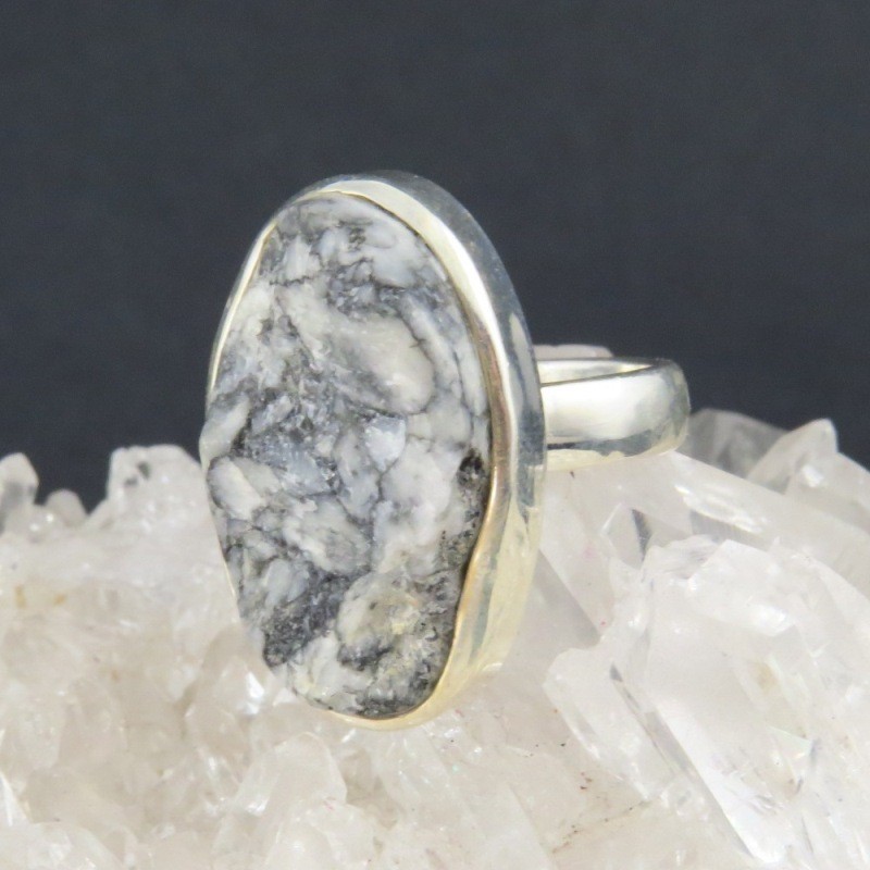 Anillo merlinita y plata Anillo merlinita y plata
