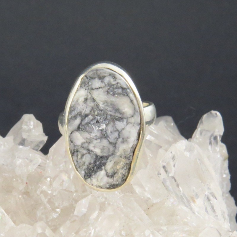 Anillo merlinita y plata Anillo merlinita y plata