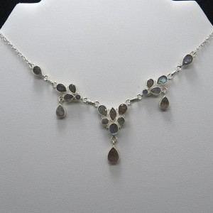 Collar joyería en plata labradorita