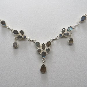 Collar joyería en plata labradorita