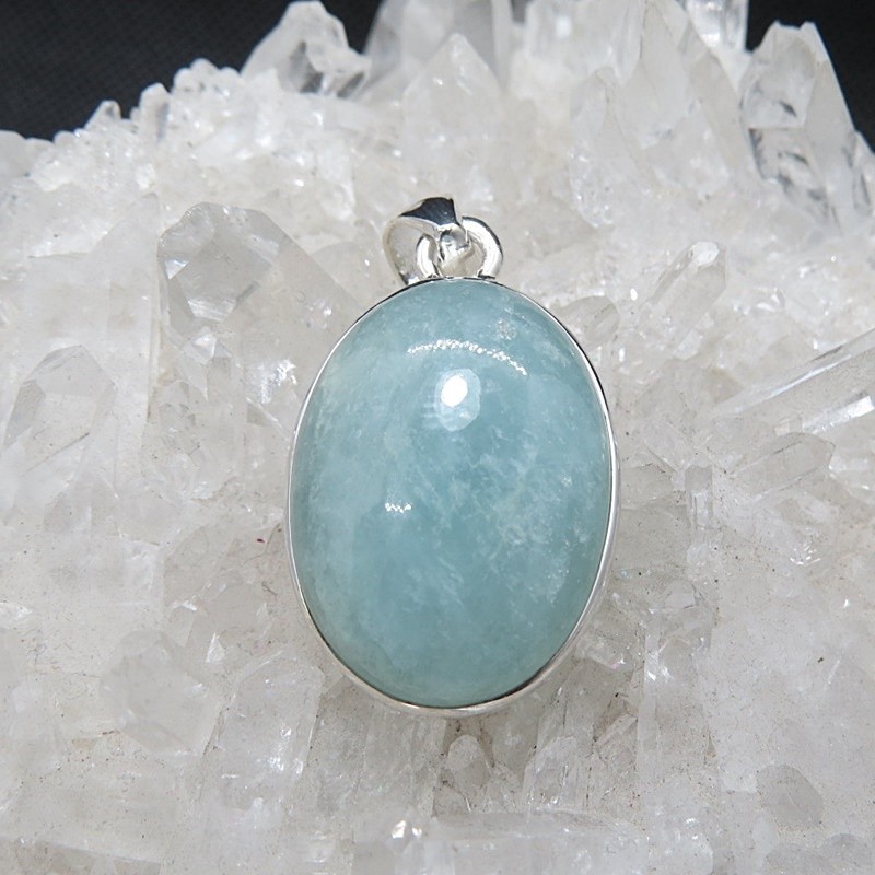 Colgante aguamarina y plata