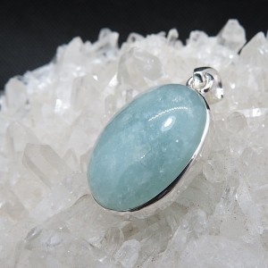 Colgante aguamarina y plata