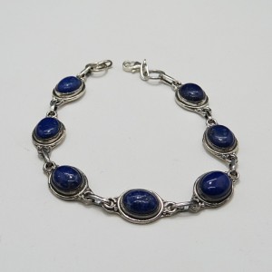 Pulsera joyería en plata lapislázuli y plata