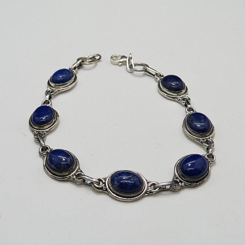 Pulsera joyería en plata lapislázuli y plata