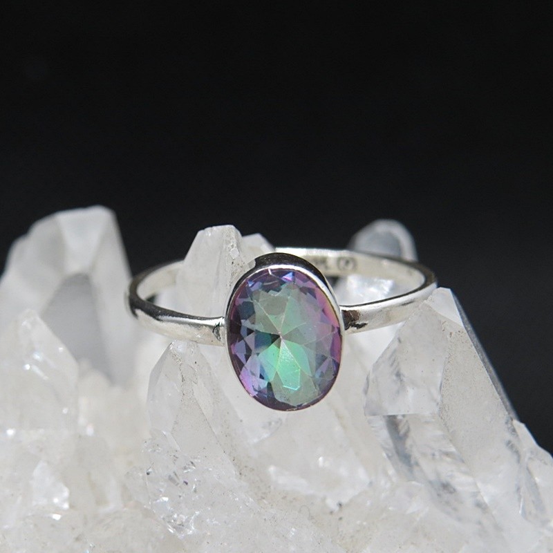 Anillo Topacio Místico y plata