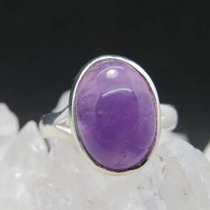 Anillo amatista y plata