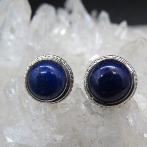 Pendientes presión lapislázuli y plata