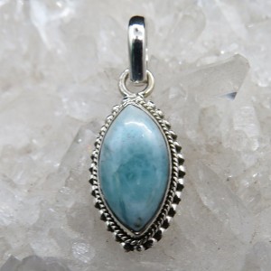 Colgante larimar y plata