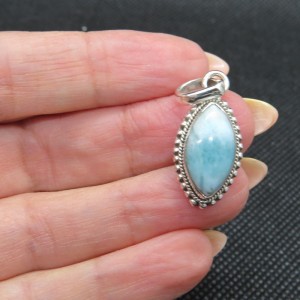 Colgante larimar y plata