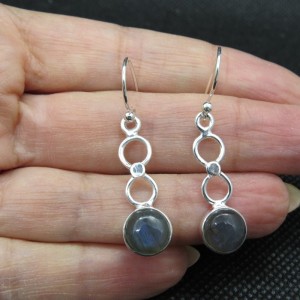 Pendientes labradorita y plata