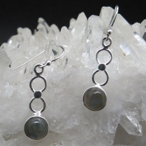 Pendientes labradorita y plata