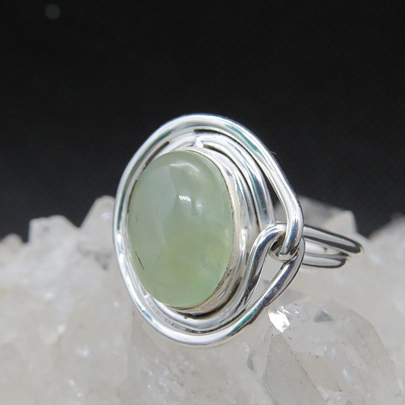 Anillo prehnita y plata