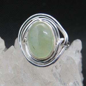 Anillo prehnita y plata