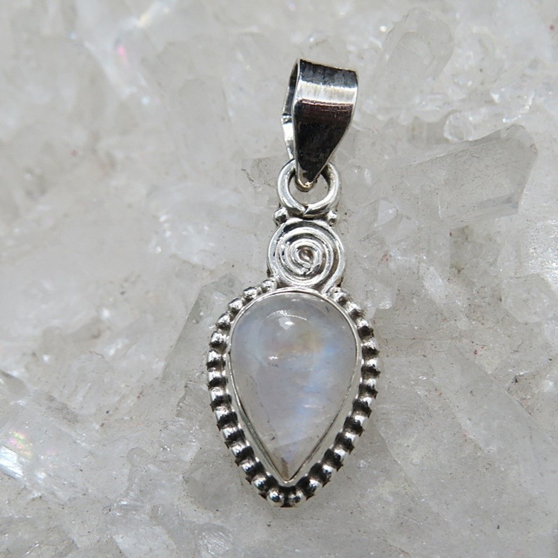 Colgante piedra luna y plata