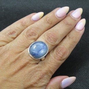 Anillo cianita y plata