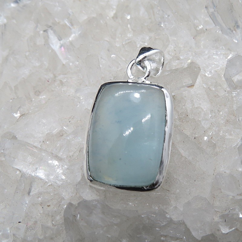 Colgante aguamarina y plata