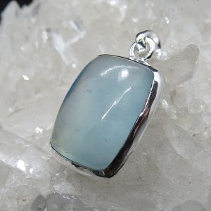 Colgante aguamarina y plata