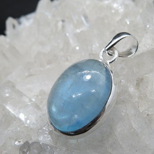Colgante aguamarina y plata