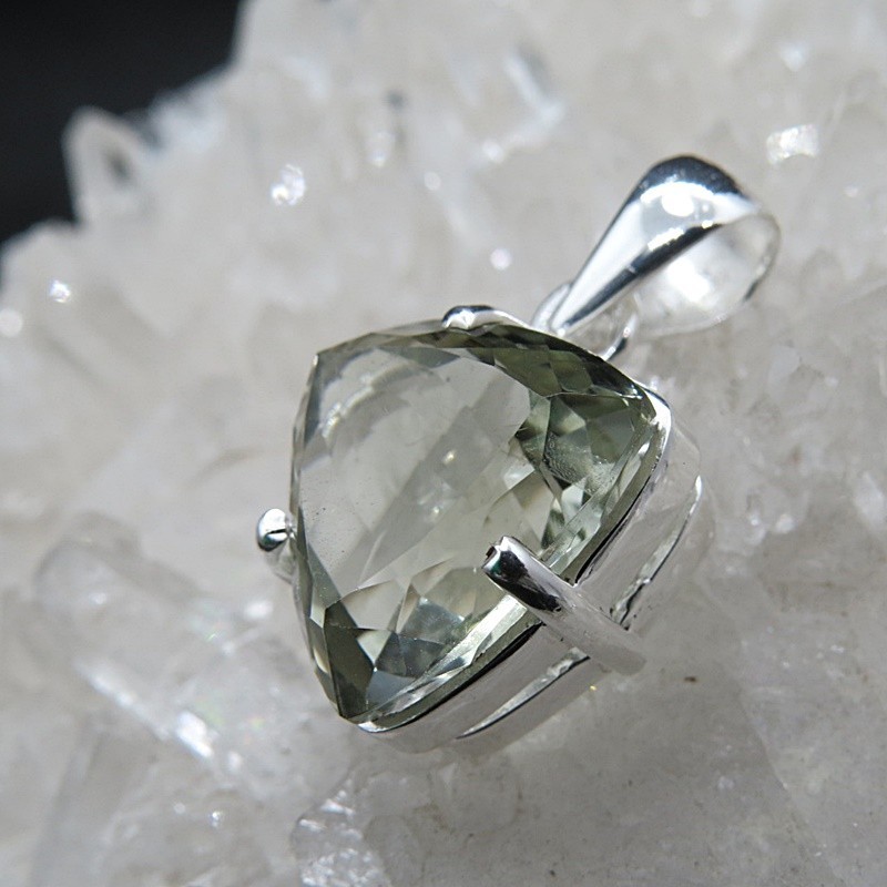 Colgante prasiolita y plata