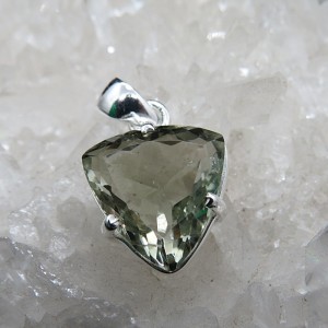 Colgante prasiolita y plata