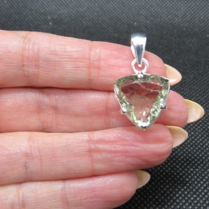 Colgante prasiolita y plata