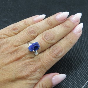Anillo azurita y plata