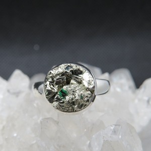 Anillo pirita y plata