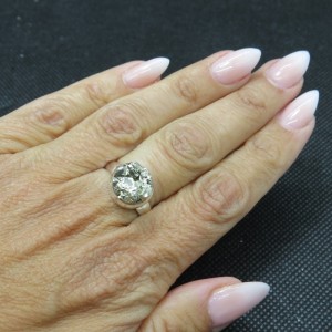 Anillo pirita y plata